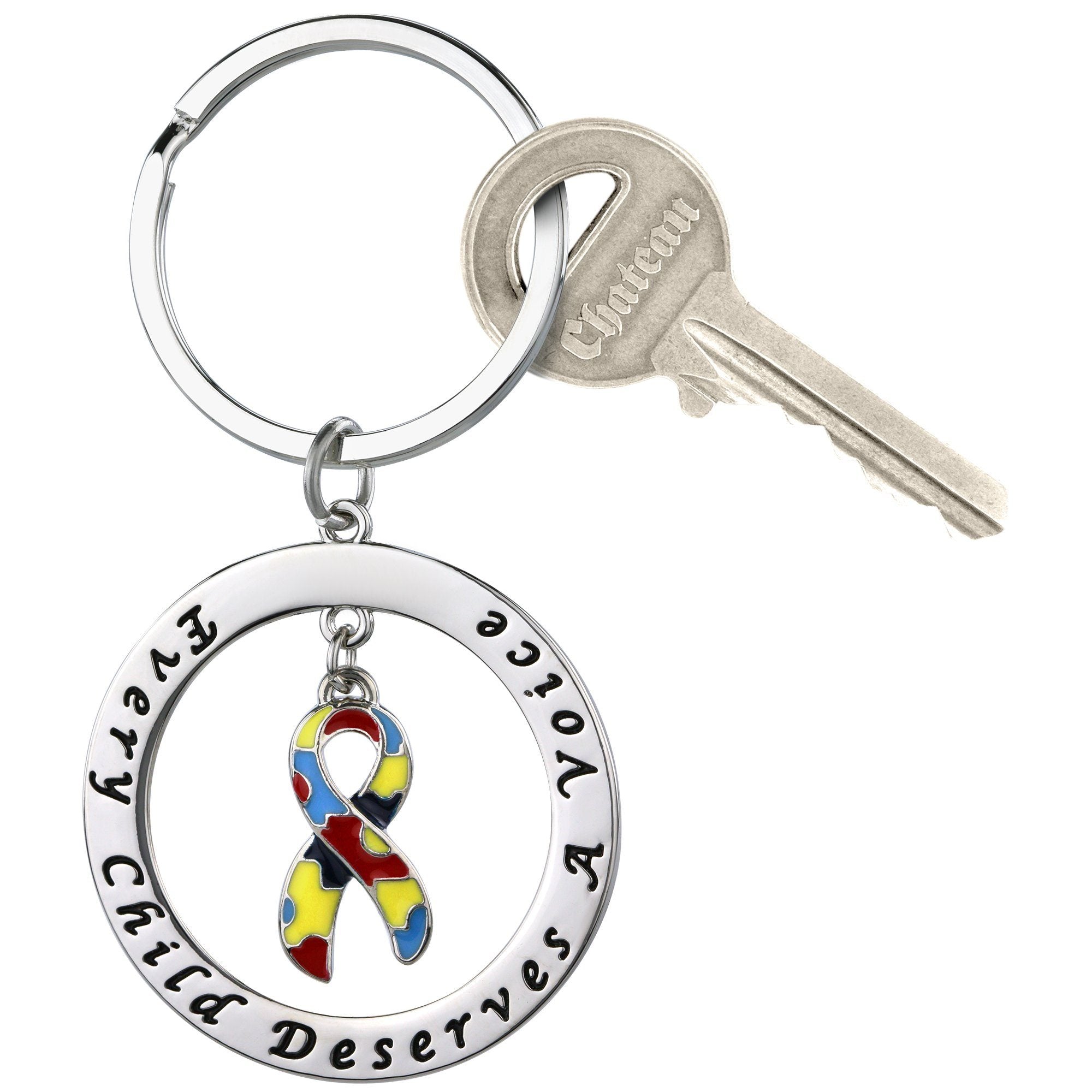Every Child Deserves A Voice Autism Keychain - Aaria Tees Aaria Tees