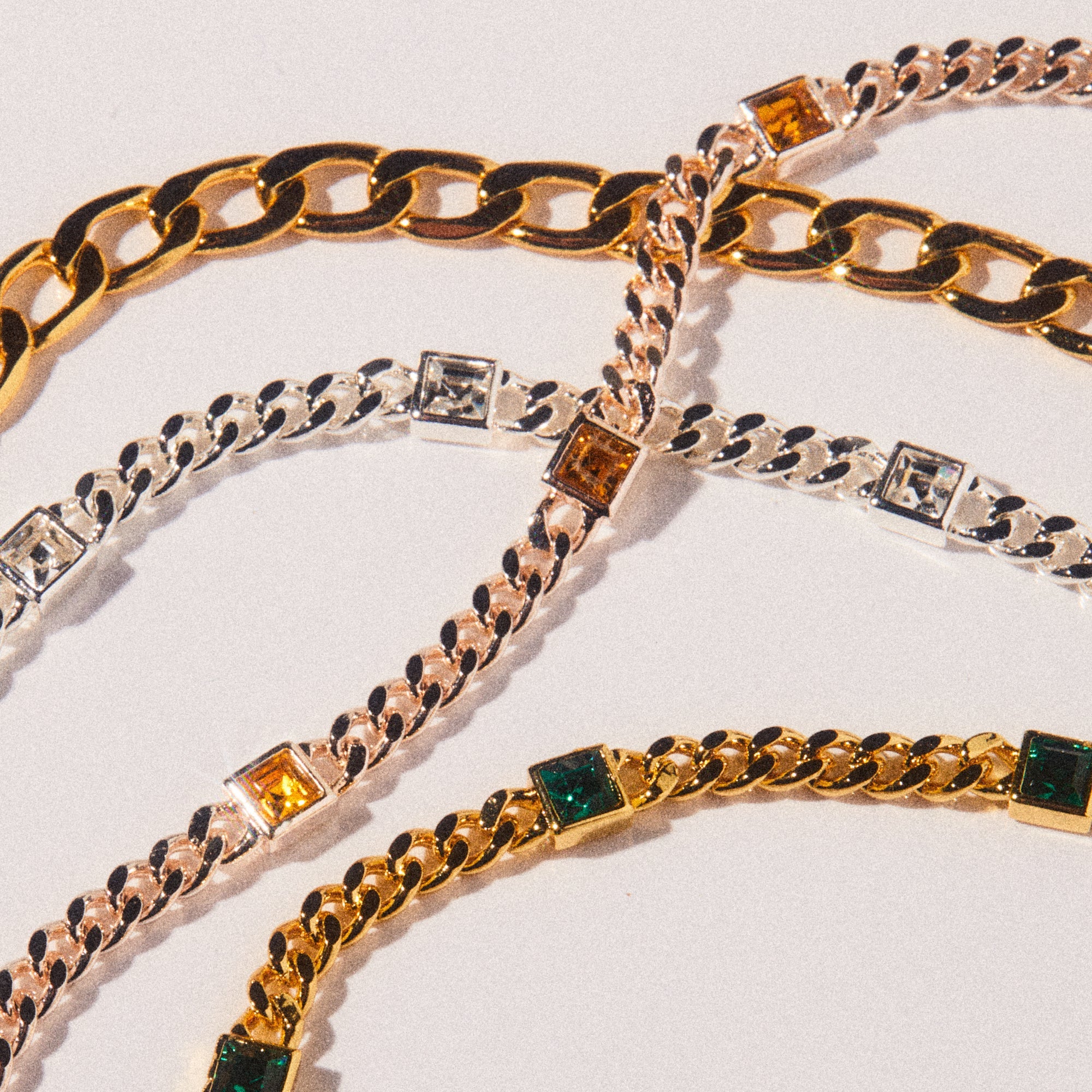 November Birthstone Topaz Curb Chain Bracelet - Aaria Tees Aaria Tees
