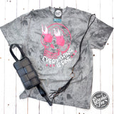 Everything is Fine Skull Pigment Dyed Colorblast Tee - Aaria Tees Aaria Tees