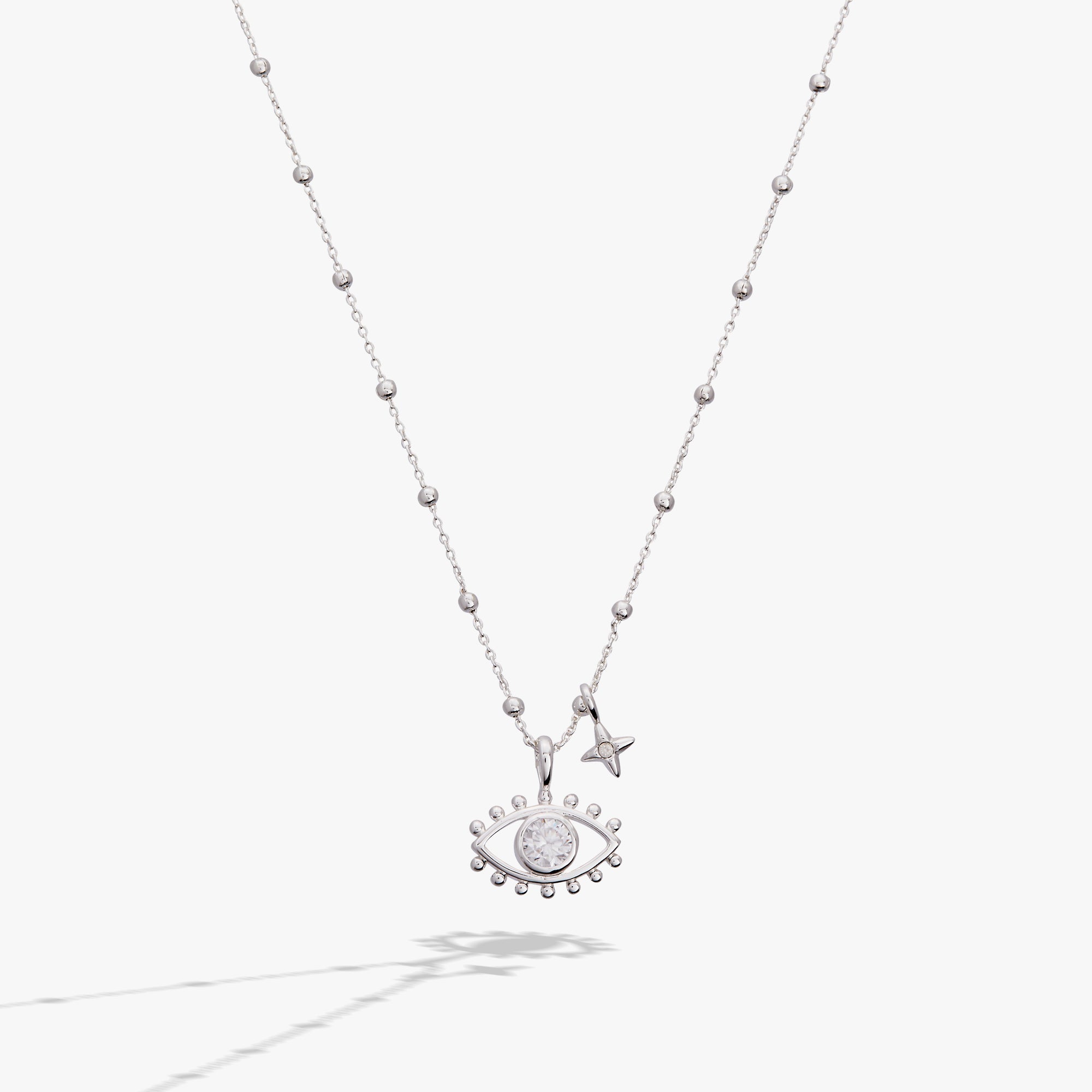 Evil Eye Duo Charm Necklace - Aaria Tees Aaria Tees