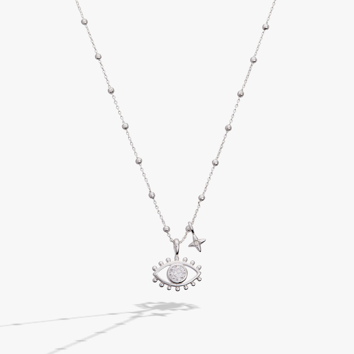 Evil Eye Duo Charm Necklace - Aaria Tees