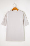 Gray Rock & Roll Graphic Distressed Vintage Tee - Aaria Tees Aaria Tees