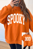 Carrot SPOOKY/ BOO Double Side Print Halloween Reversible Mock Neck Sweatshirt Aaria Tees