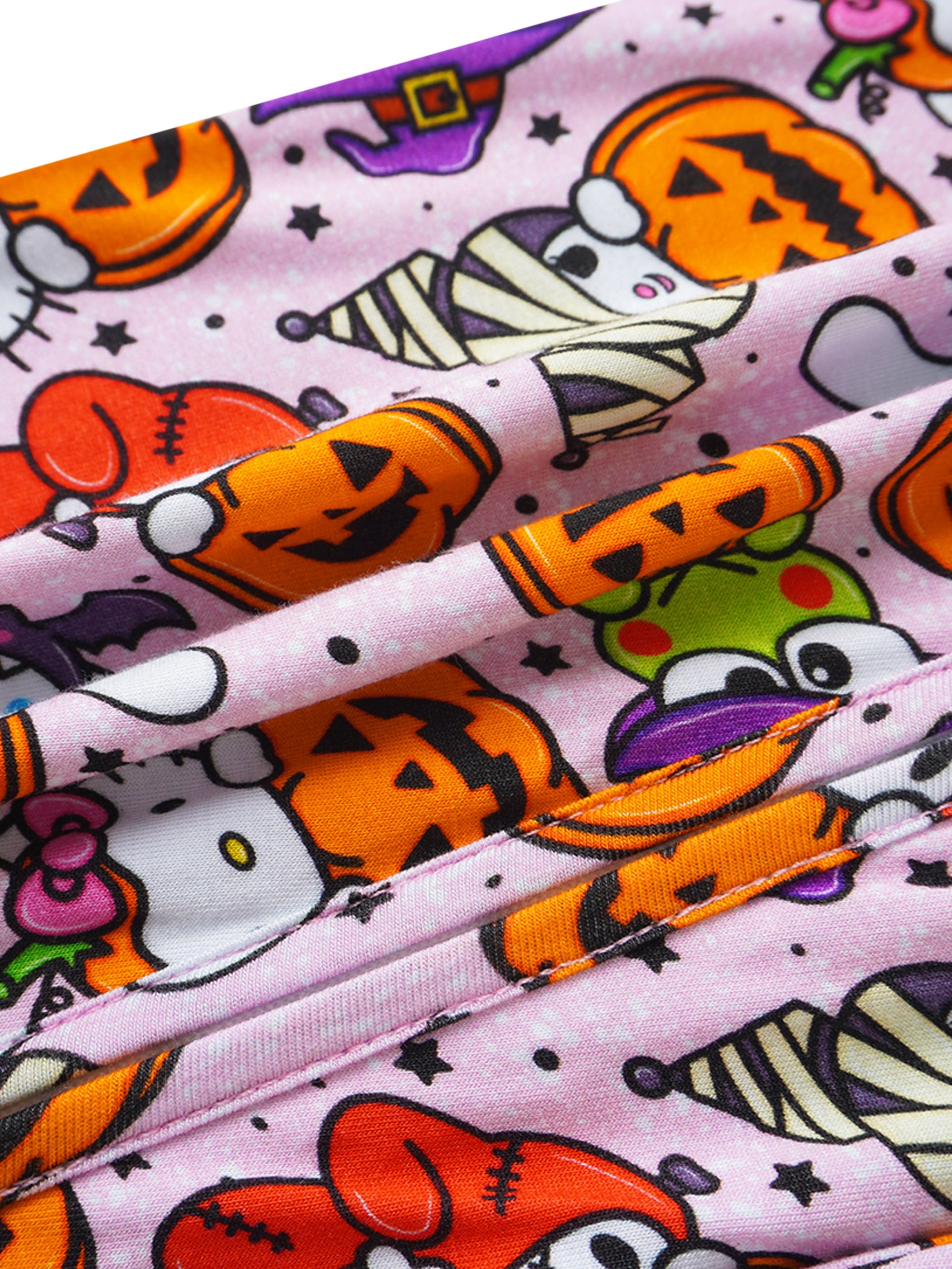 PoshTOT Sanrio Hello Kitty Pumpkin Bamboo Baby Convertible Zippy Romper - Aaria Tees Aaria Tees