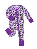 PoshTOT Sanrio Kuromi Purple Bamboo Baby Convertible Zippy Romper - Aaria Tees Aaria Tees