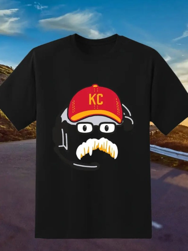 KC Football T-Shirt – Graphic Print Crew Neck Tee - Aaria Tees
