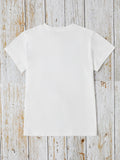 Graphic Round Neck Short Sleeve T-Shirt Aaria Tees