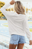 Dark Blue Tinsel Game Day Drop Shoulder Graphic Sweatshirt Aaria Tees