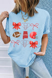 Light Blue Alabama Game Day Rugby Graphic T Shirt Aaria Tees