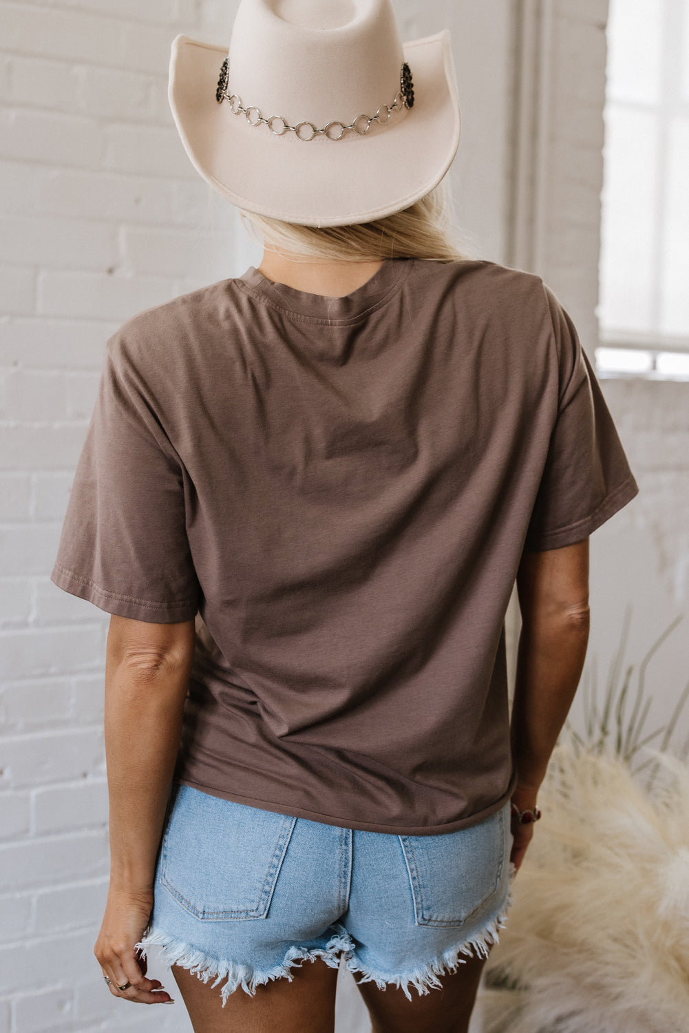 Chicory Coffee Honky Tonk Honey Graphic Crew Neck Western Fashion Tee - Aaria Tees Aaria Tees