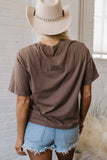 Chicory Coffee Honky Tonk Honey Graphic Crew Neck Western Fashion Tee - Aaria Tees Aaria Tees