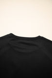 Black Varsity Spirit Striped 89 Graphic Casual Sweatshirt Aaria Tees