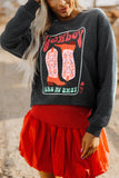 Carbon Grey Cowboy Queen Card Drop Shoulder Graphic Sweatshirt - Aaria Tees Aaria Tees
