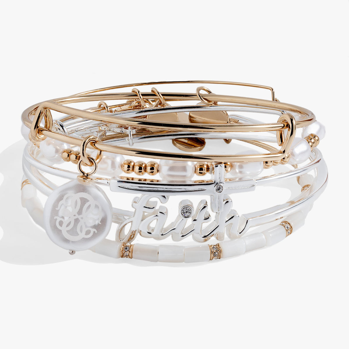 Faith Bracelets Set of 5 - Aaria Tees