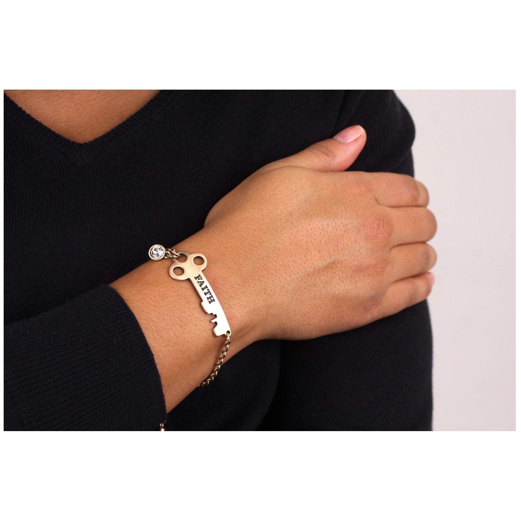 Faith is the Key Bracelet - Aaria Tees Aaria Tees