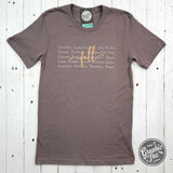 Fall Words Short Sleeve Tee - Aaria Tees Aaria Tees