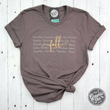 Fall Words Short Sleeve Tee - Aaria Tees Aaria Tees