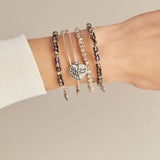 'Family Forever' Angel Wing Heart Charm Bangle - Aaria Tees Aaria Tees
