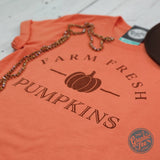 Farm Fresh Pumpkins Heather Orange Short Sleeve Tee - Aaria Tees Aaria Tees