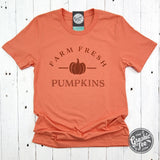 Farm Fresh Pumpkins Heather Orange Short Sleeve Tee - Aaria Tees Aaria Tees