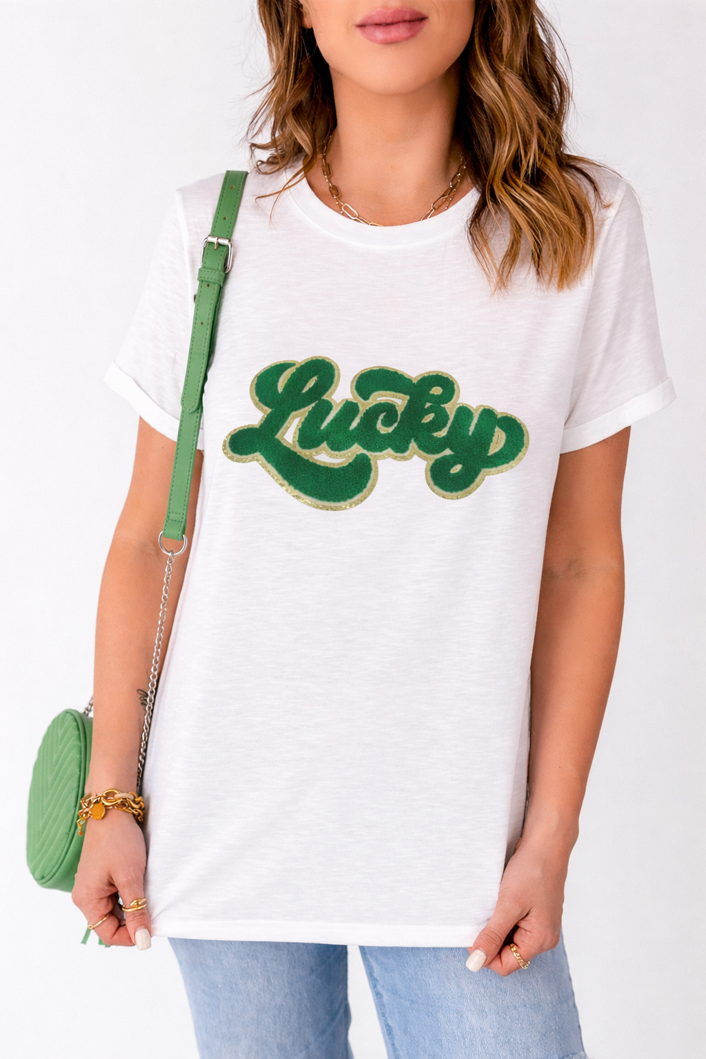Sloane Patched Graphic T Shirt - Aaria Tees Aaria Tees