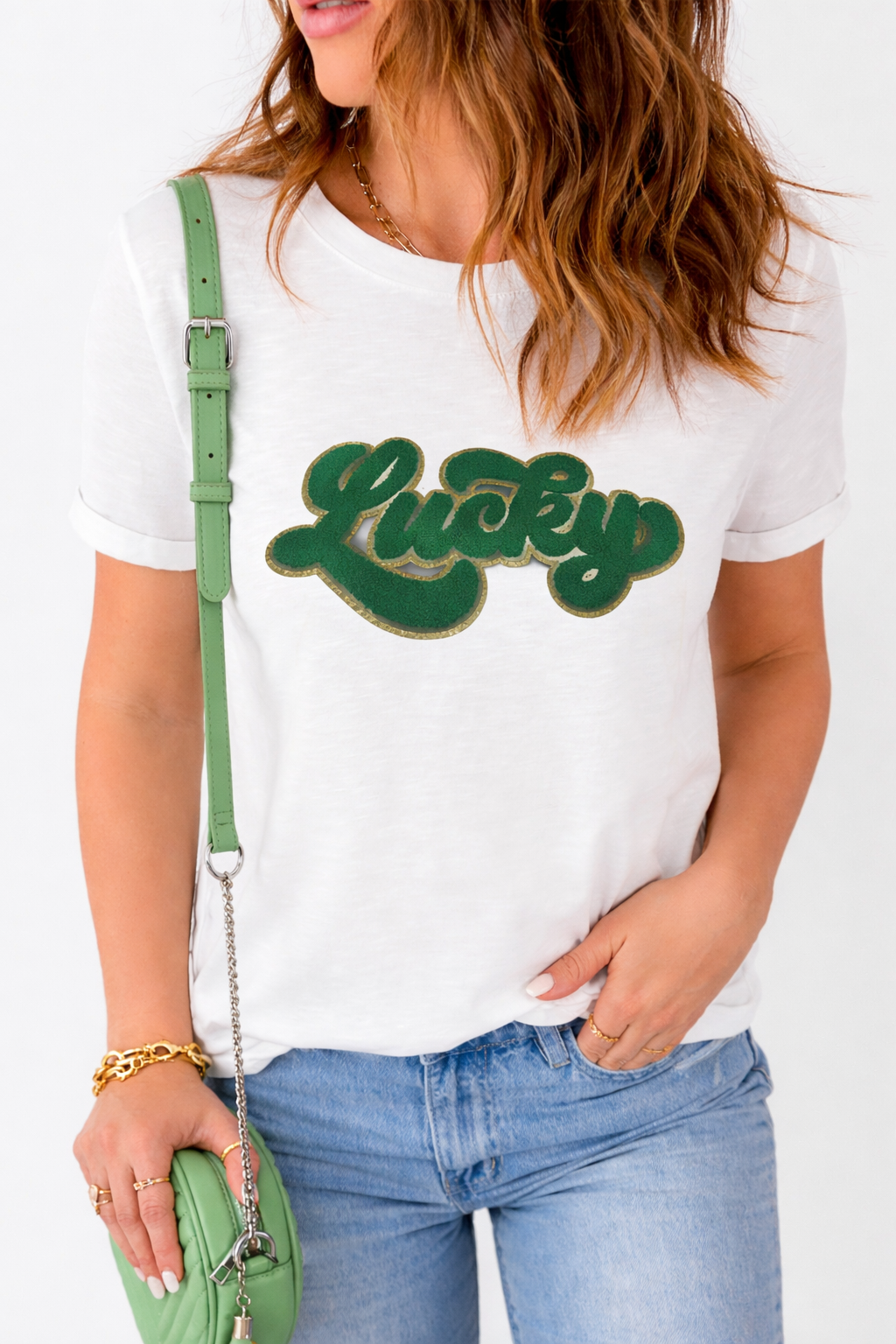 Sloane Patched Graphic T Shirt - Aaria Tees Aaria Tees
