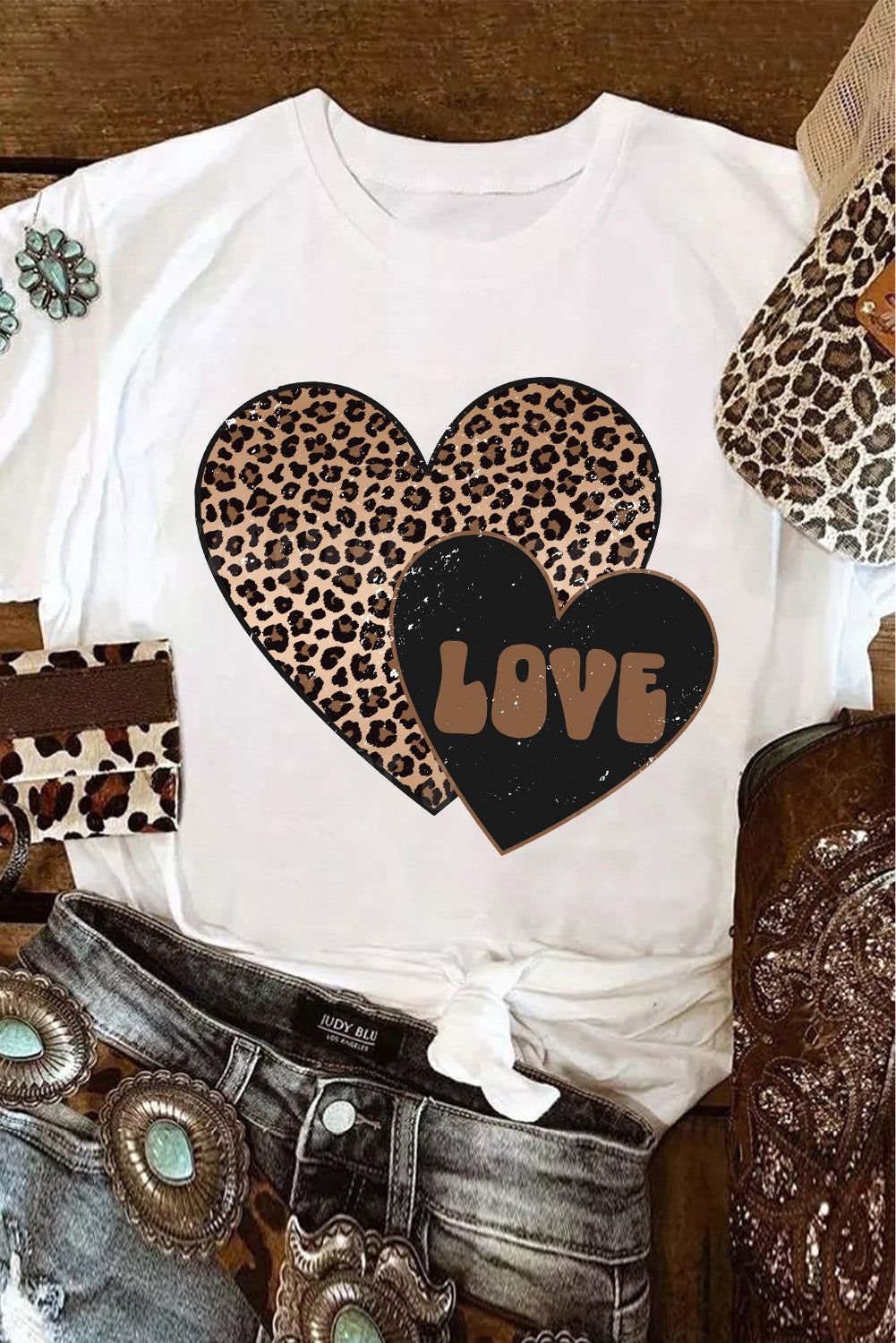 Adriana Printed Valentines Graphic Tee - Aaria Tees Aaria Tees