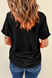 Black COWGIRL DONT CRY Steer Head Print Short Sleeve Top - Aaria Tees Aaria Tees
