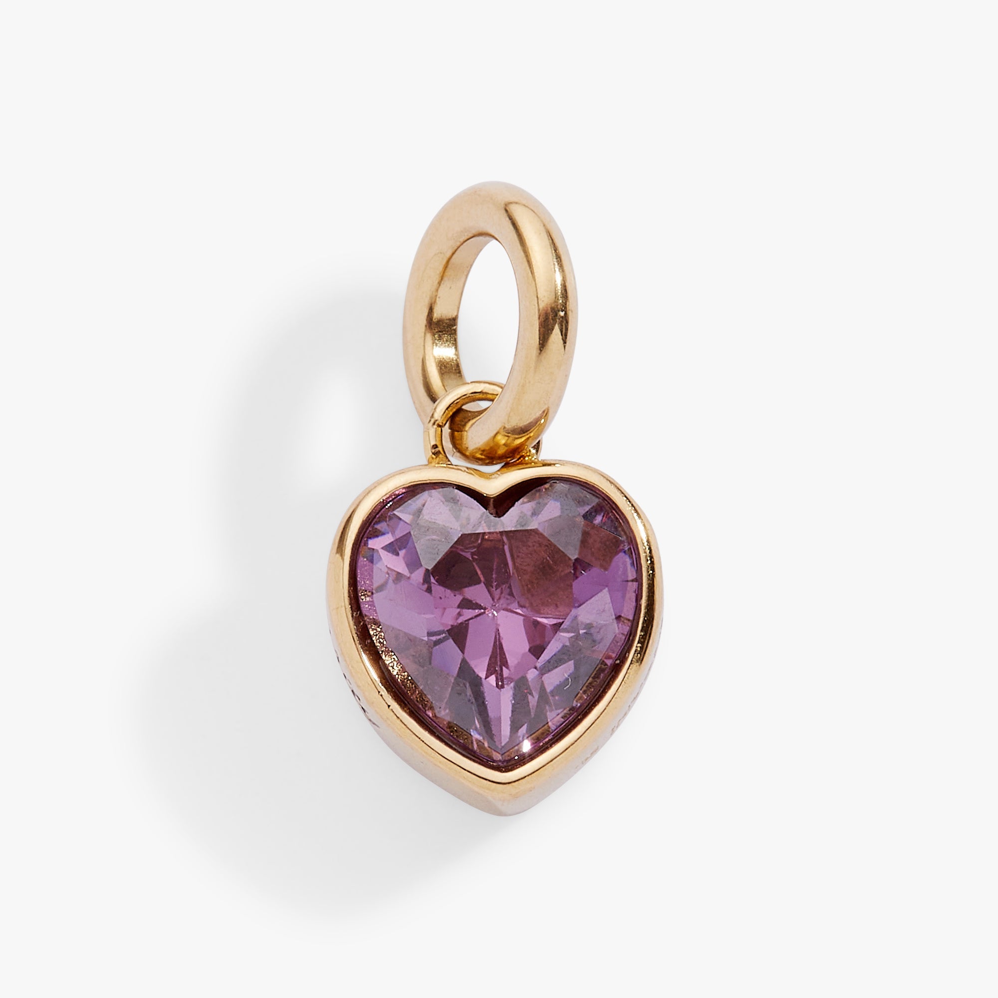 February 'Clarity' Heart Birthstone Charm - Aaria Tees Aaria Tees