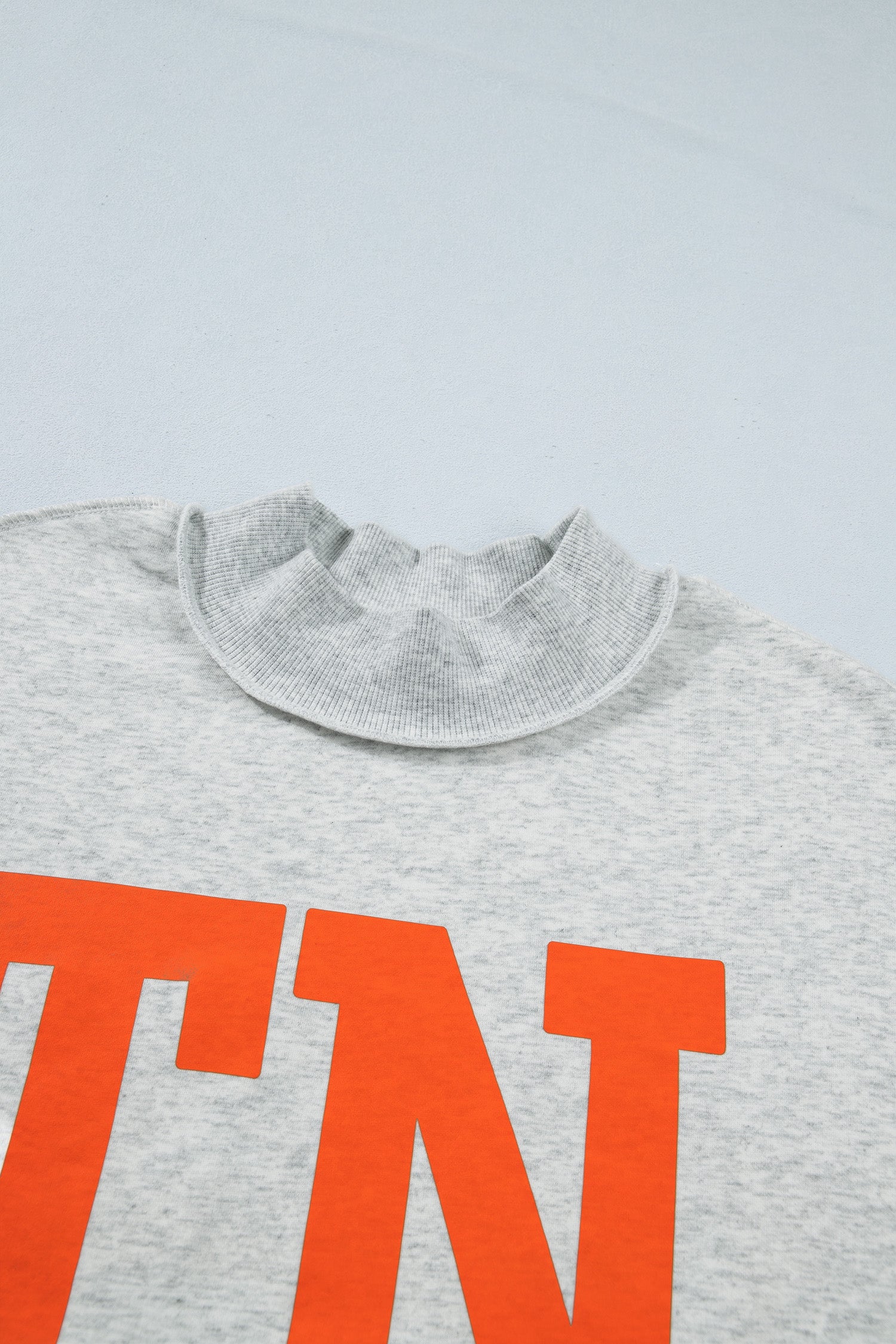Light Grey TN TENNESSEE Double Printed Reversible Mock Neck Sweatshirt - Aaria Tees Aaria Tees