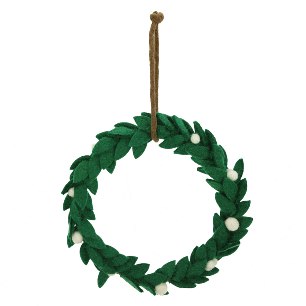 Felt Mistletoe Wreath - Aaria Tees