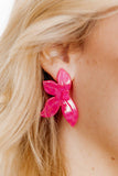Fern Statement Earrings - Cosmic Pink - Aaria Tees Aaria Tees