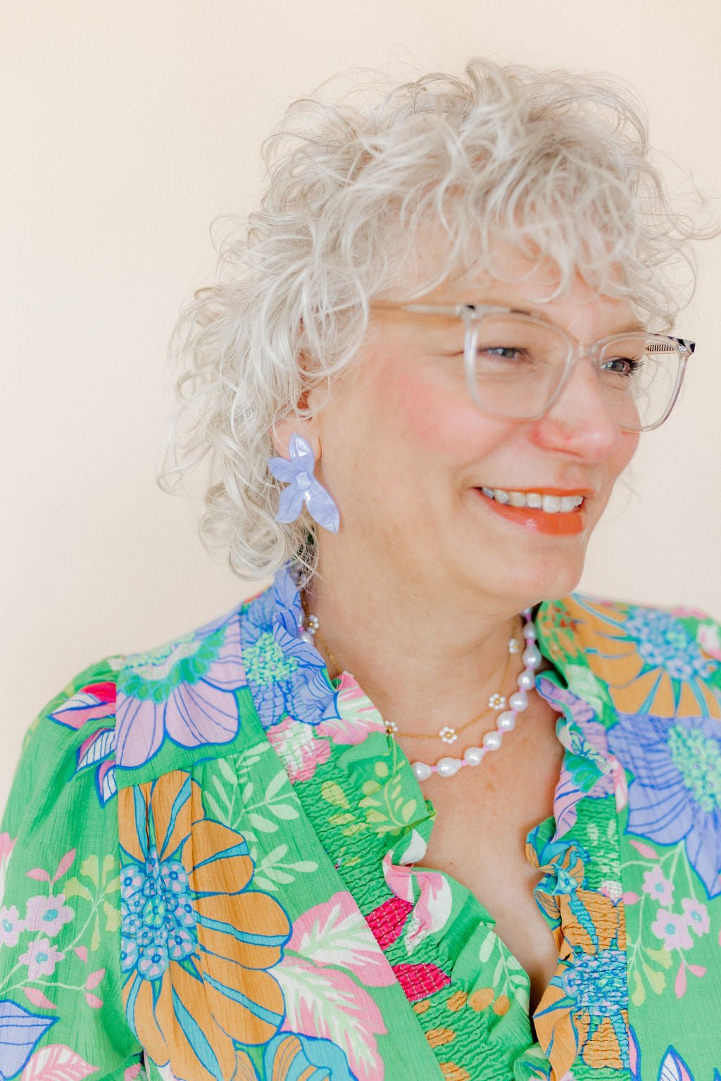 Fern Statement Earrings - Lavender Haze - Aaria Tees Aaria Tees