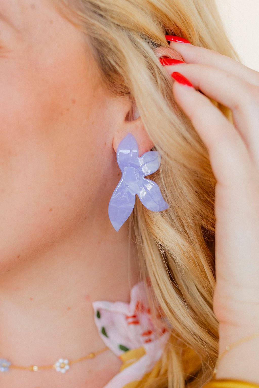 Fern Statement Earrings - Lavender Haze - Aaria Tees Aaria Tees