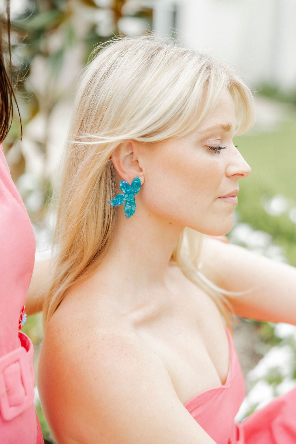 Fern Statement Earrings - Mystic Lagoon - Aaria Tees Aaria Tees