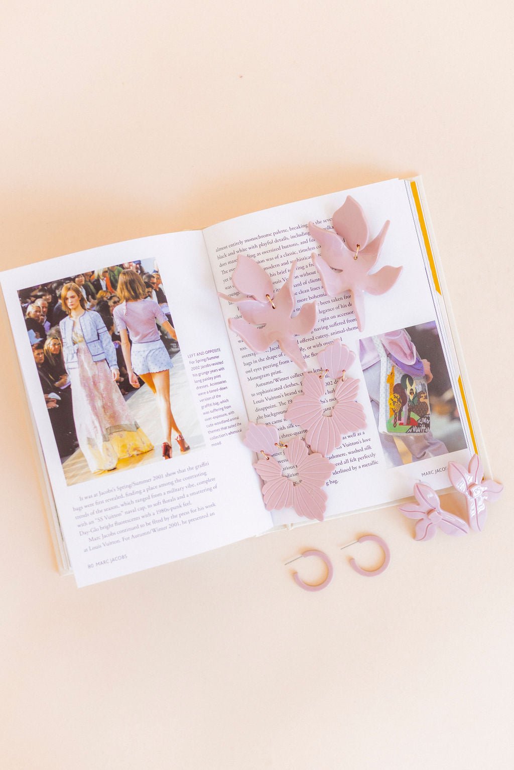 Fern Statement Earrings - Vintage Rose - Aaria Tees Aaria Tees