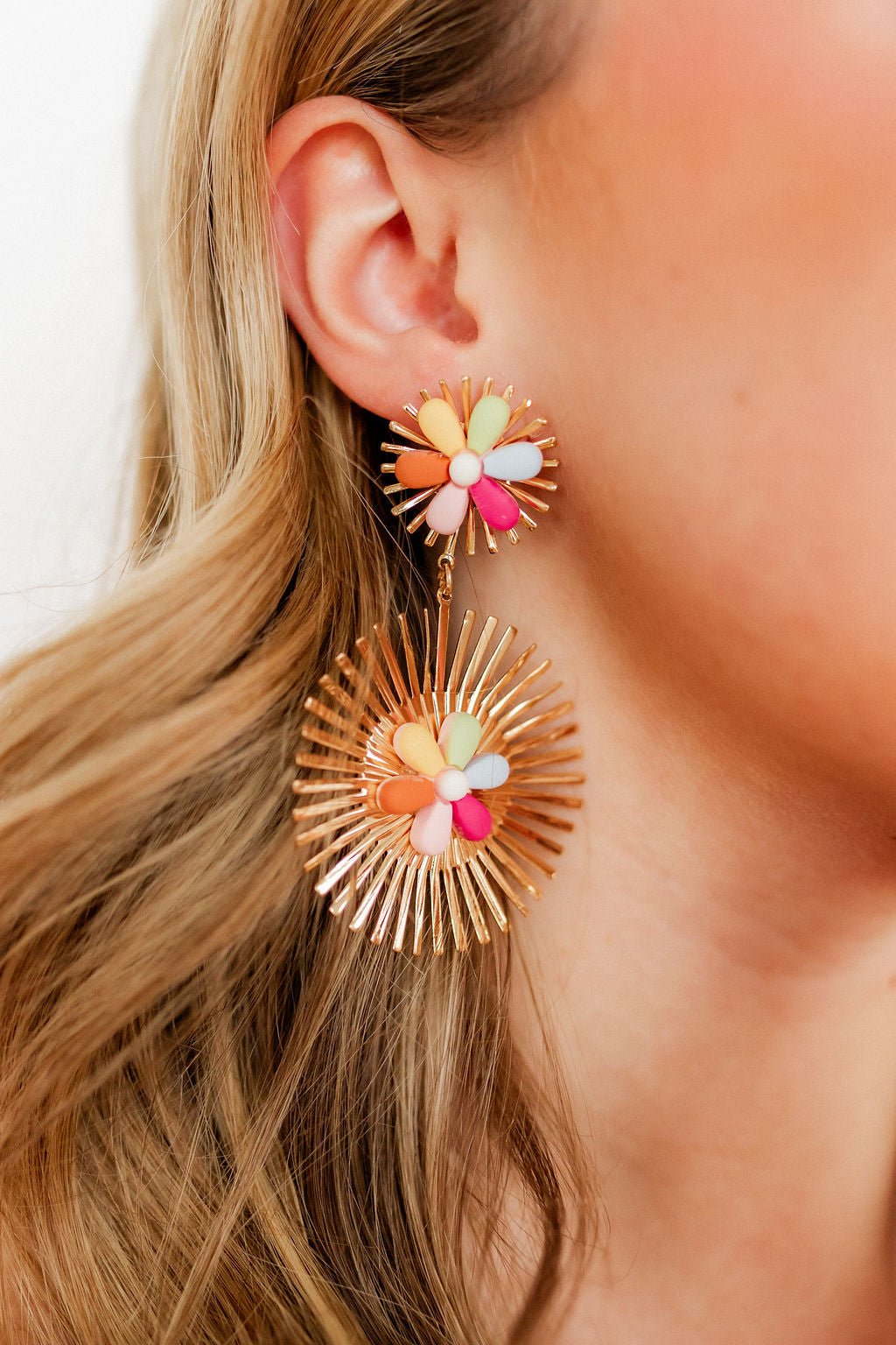 Fiona Statement Earrings - Multi - Aaria Tees Aaria Tees
