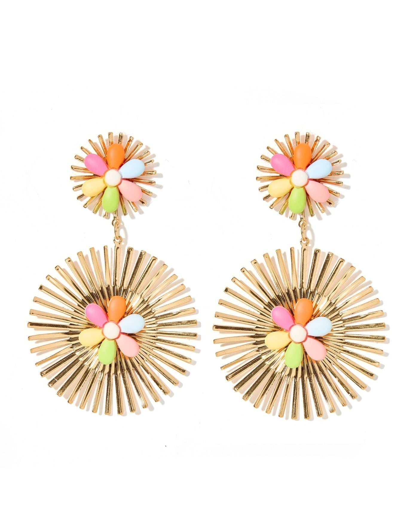 Fiona Statement Earrings - Multi - Aaria Tees Aaria Tees