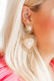 Fiona Statement Earrings - Pearl - Aaria Tees Aaria Tees