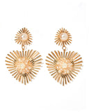 Fiona Statement Earrings - Pearl - Aaria Tees Aaria Tees
