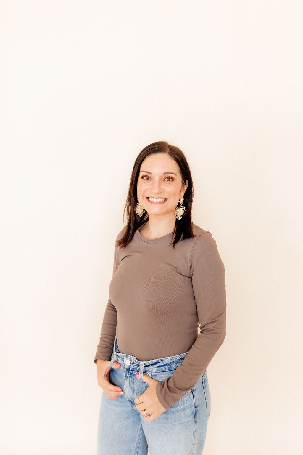Fiona Statement Earrings - Pearl - Aaria Tees Aaria Tees