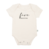 graphic bodysuit | five months milestone charcoal - Aaria Tees Aaria Tees