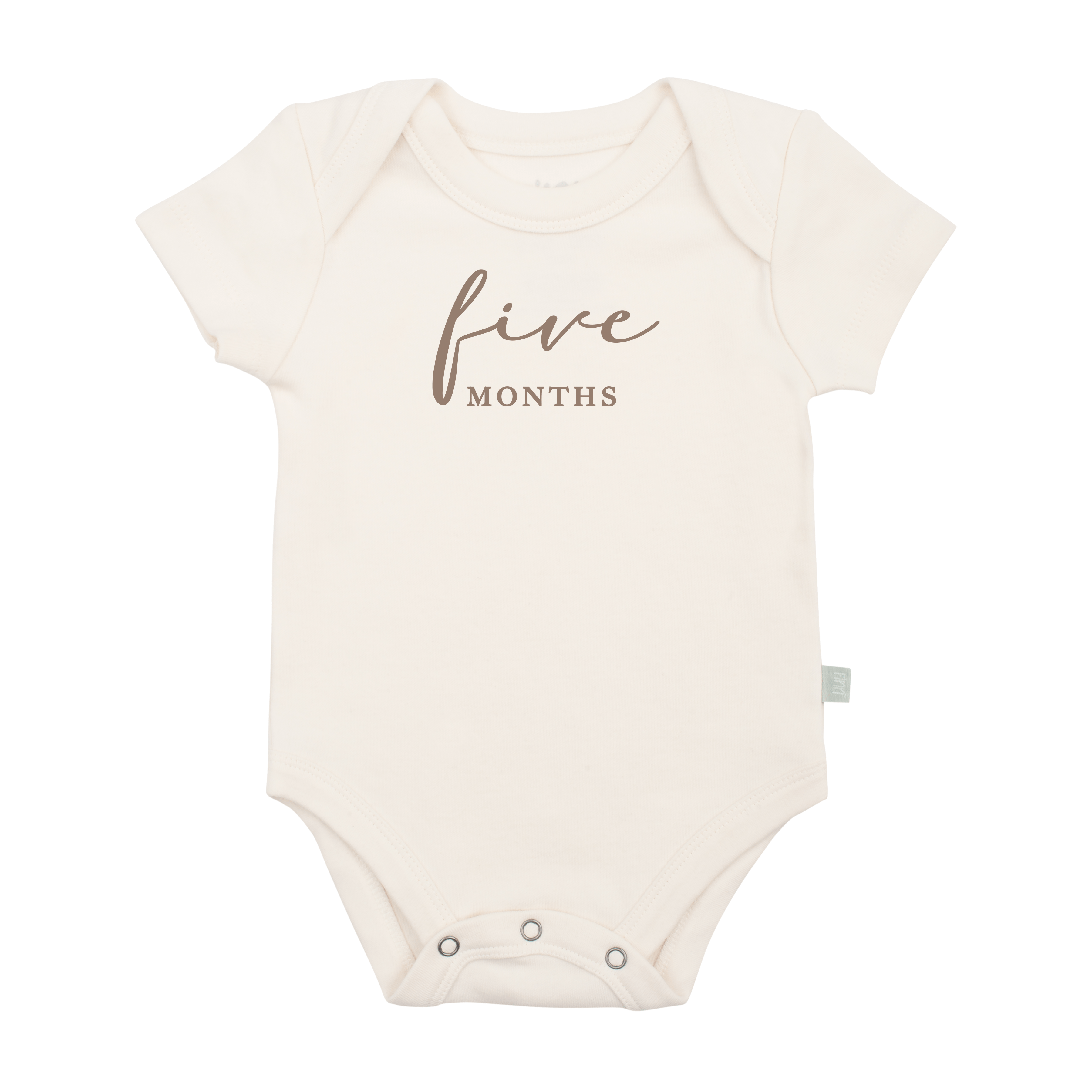 graphic bodysuit | five months milestone taupe - Aaria Tees Aaria Tees