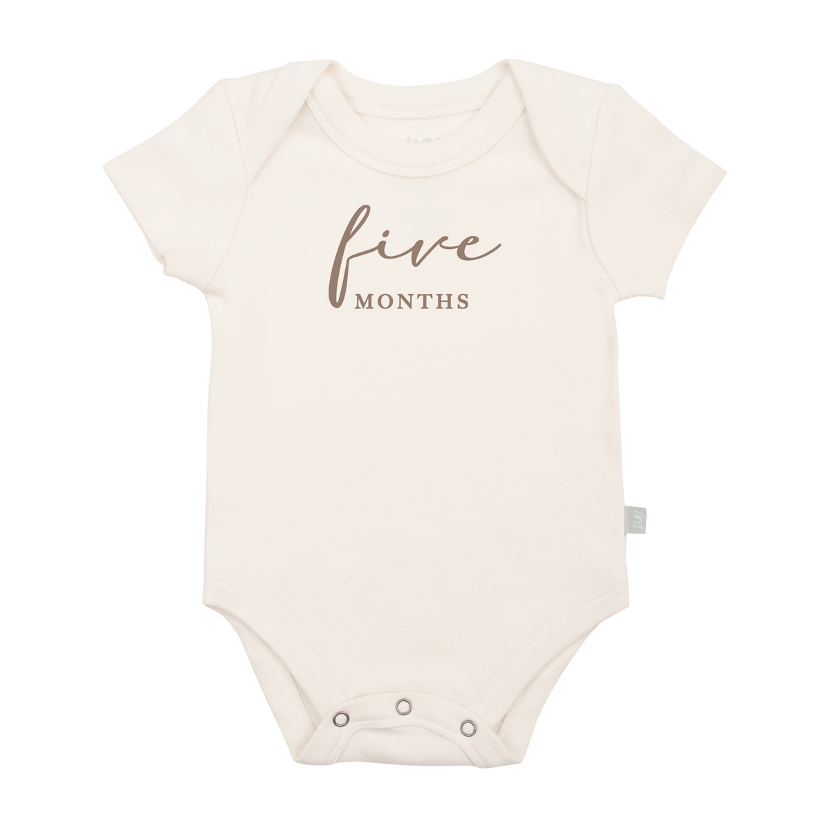 graphic bodysuit | five months milestone taupe - Aaria Tees