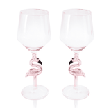 3D Flamingo Wine Glass Aaria Tees