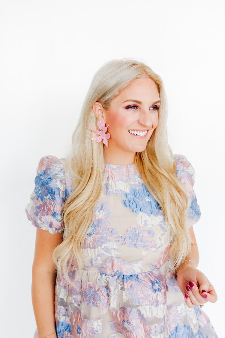 Flora Statement Earrings - Ballet Slipper - Aaria Tees Aaria Tees