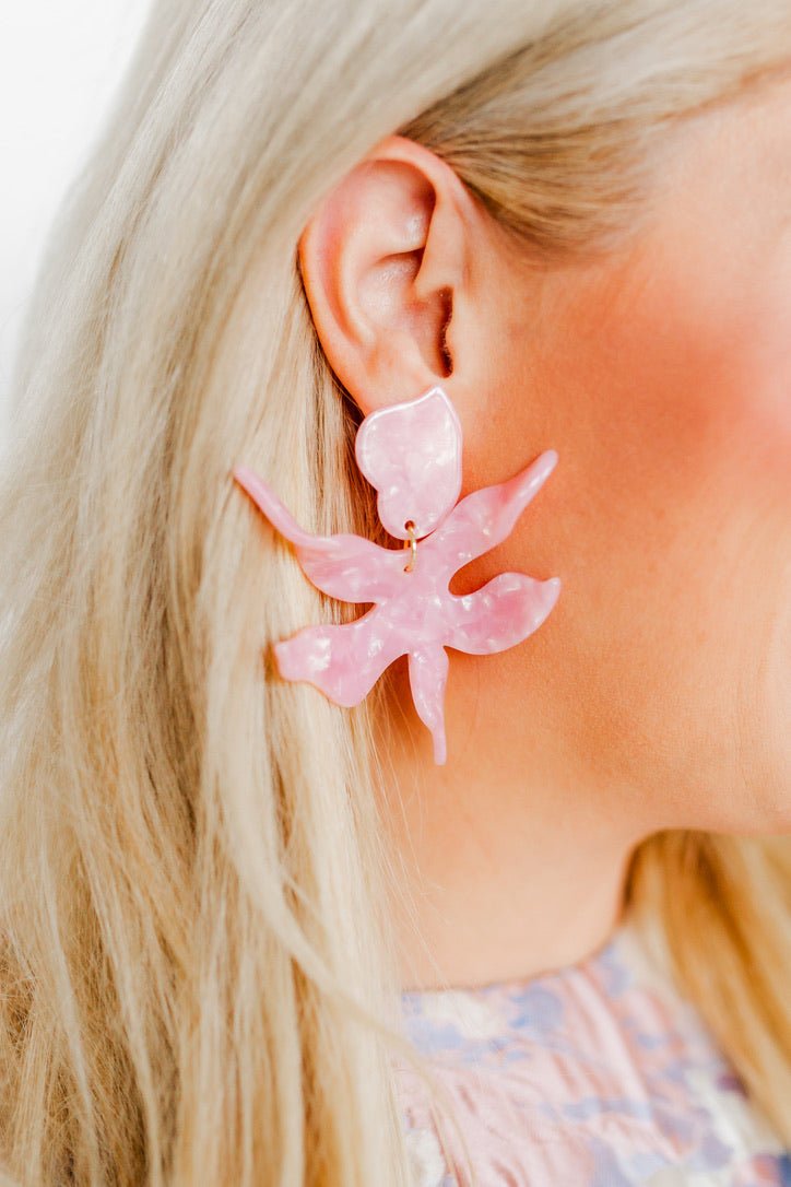 Flora Statement Earrings - Ballet Slipper - Aaria Tees Aaria Tees
