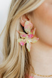 Flora Statement Earrings - Cherry Limeade - Aaria Tees Aaria Tees