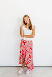 Flora Statement Earrings - Crimson - Aaria Tees Aaria Tees