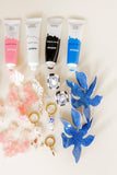 Flora Statement Earrings - Denim - Aaria Tees Aaria Tees